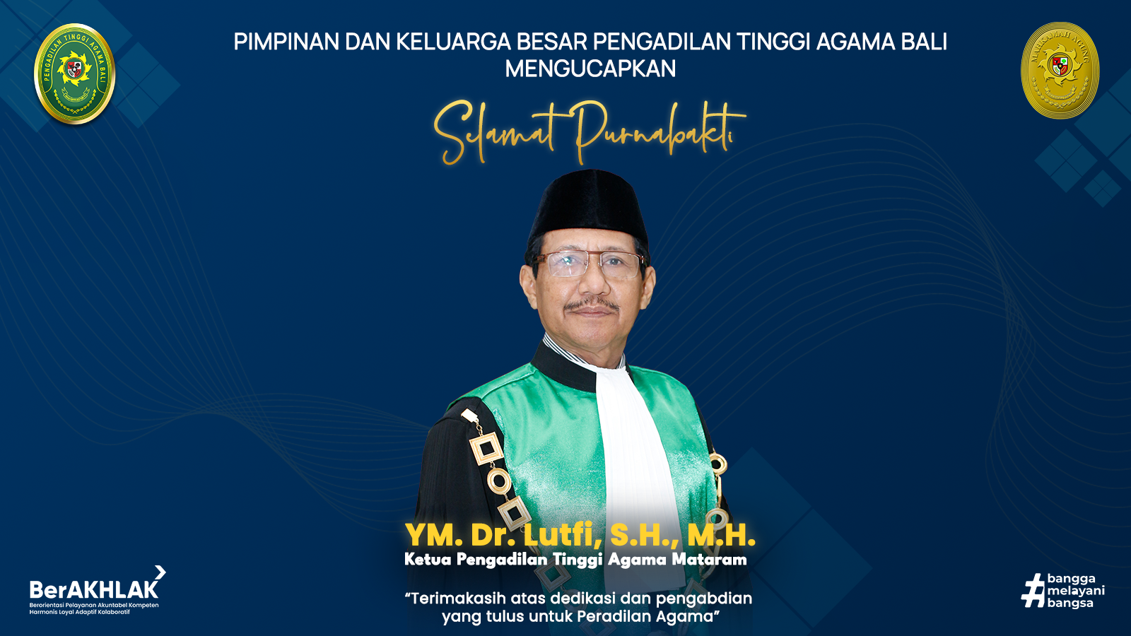 Purnabakti Ketua Pengadilan Tinggi Agama Mataram