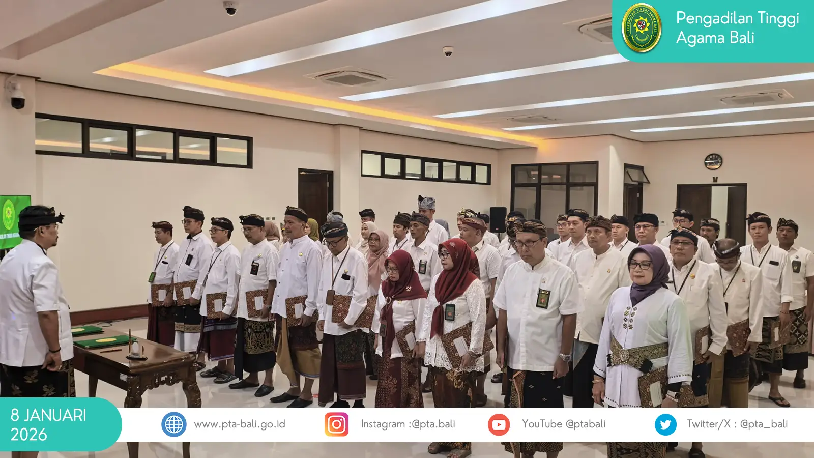 PTA Bali Laksanakan Penandatanganan Pakta Integritas dan Komitmen Bersama Seluruh Aparatur