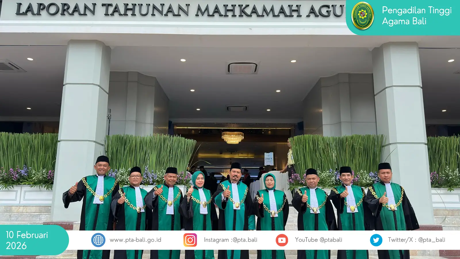 Ketua Pengadilan Tinggi Agama Bali Hadiri Sidang Istimewa Laporan Tahunan Mahkamah Agung RI Tahun 2025