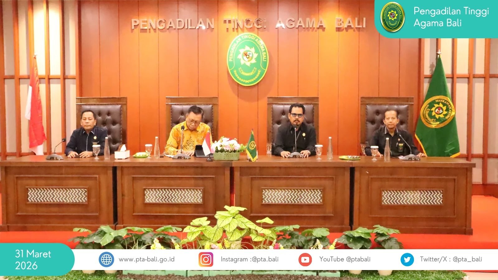 PEMBINAAN OLEH DIREKTUR JENDERAL BADAN PERADILAN AGAMA DI PTA BALI