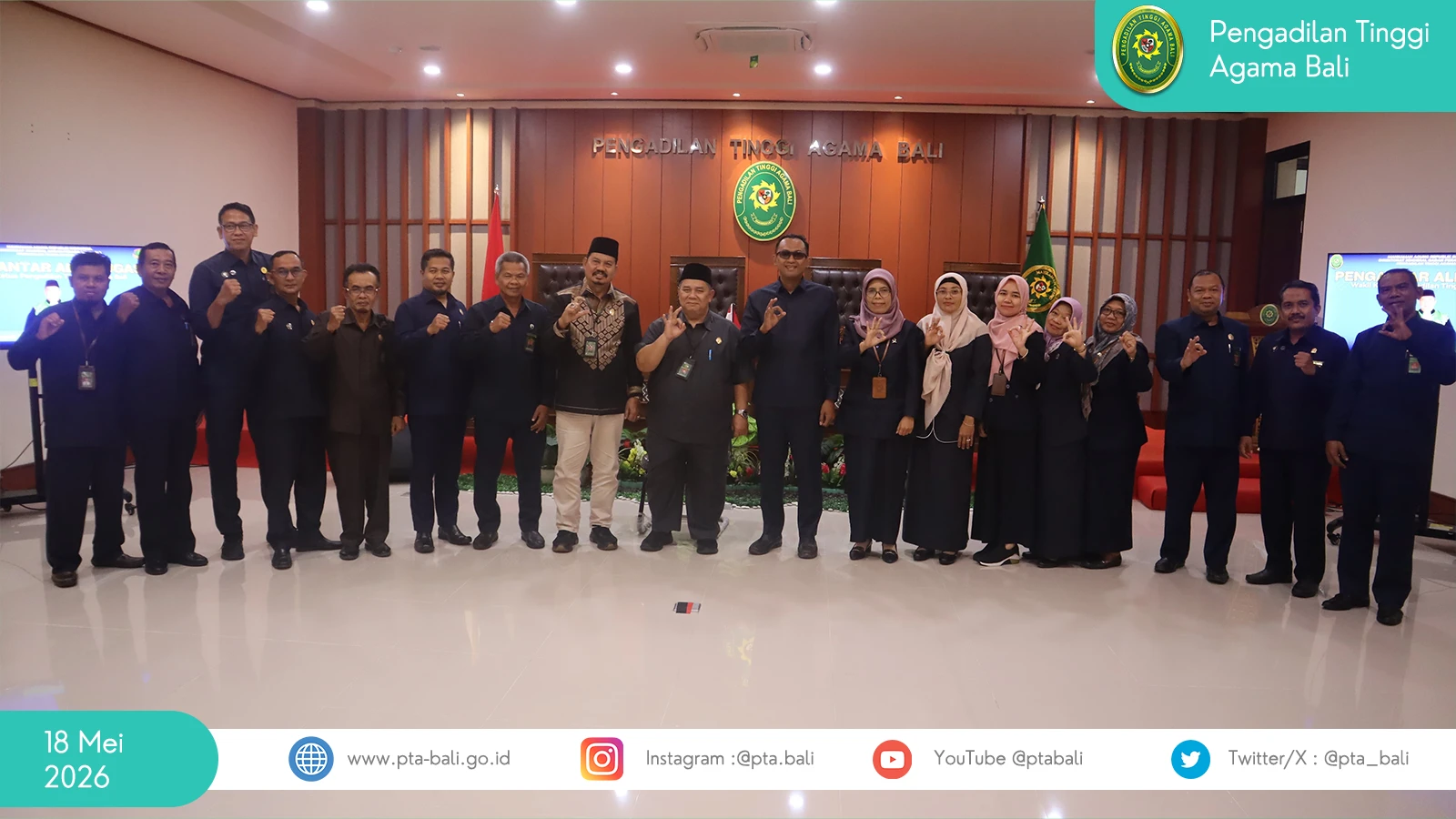 Pengantar Alih Tugas Wakil Ketua Pengadilan Tinggi Agama Bali