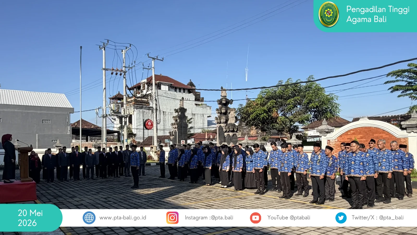 PTA Bali Gelar Upacara Bendera Peringatan Hari Kebangkitan Nasional ke-118