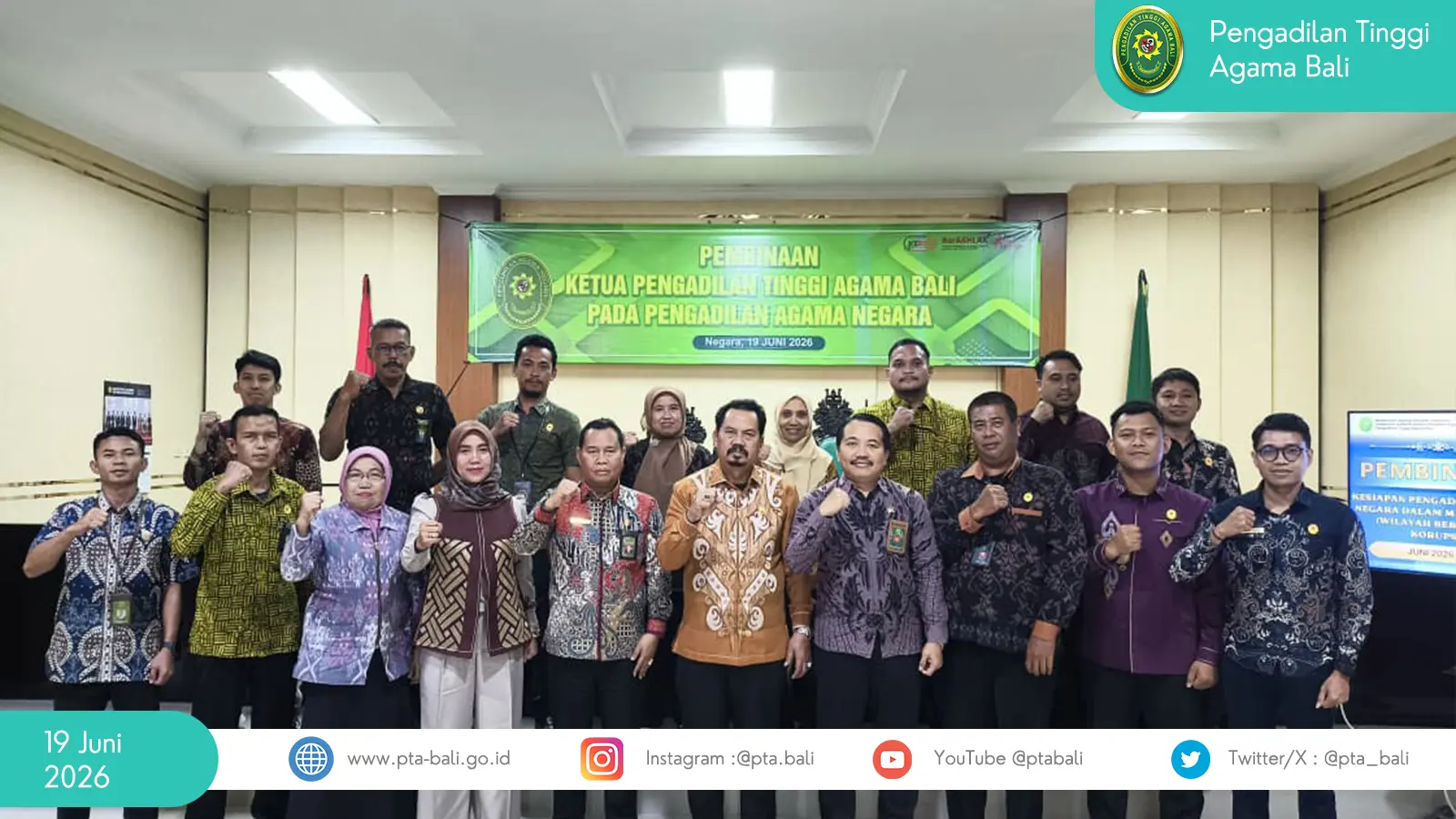 Ketua PTA Bali Berikan Pembinaan Administrasi Kesekretariatan di Pengadilan Agama Negara