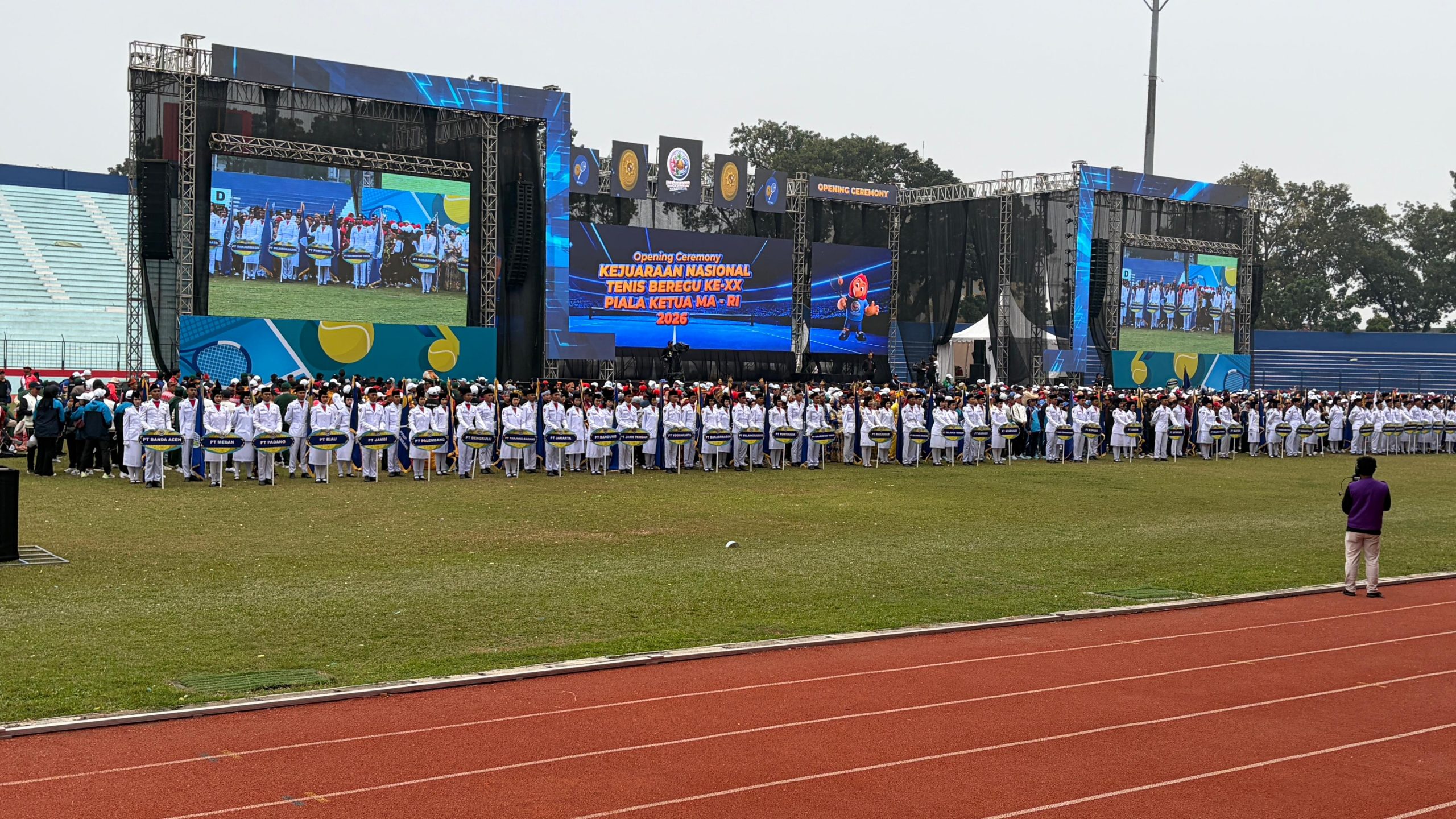 Kontingen PTWP Pengadilan Tinggi Agama Bali Hadiri Opening Ceremony Kejuaraan Nasional Tenis Beregu Piala Ketua Mahkamah Agung RI ke-XX Tahun 2026