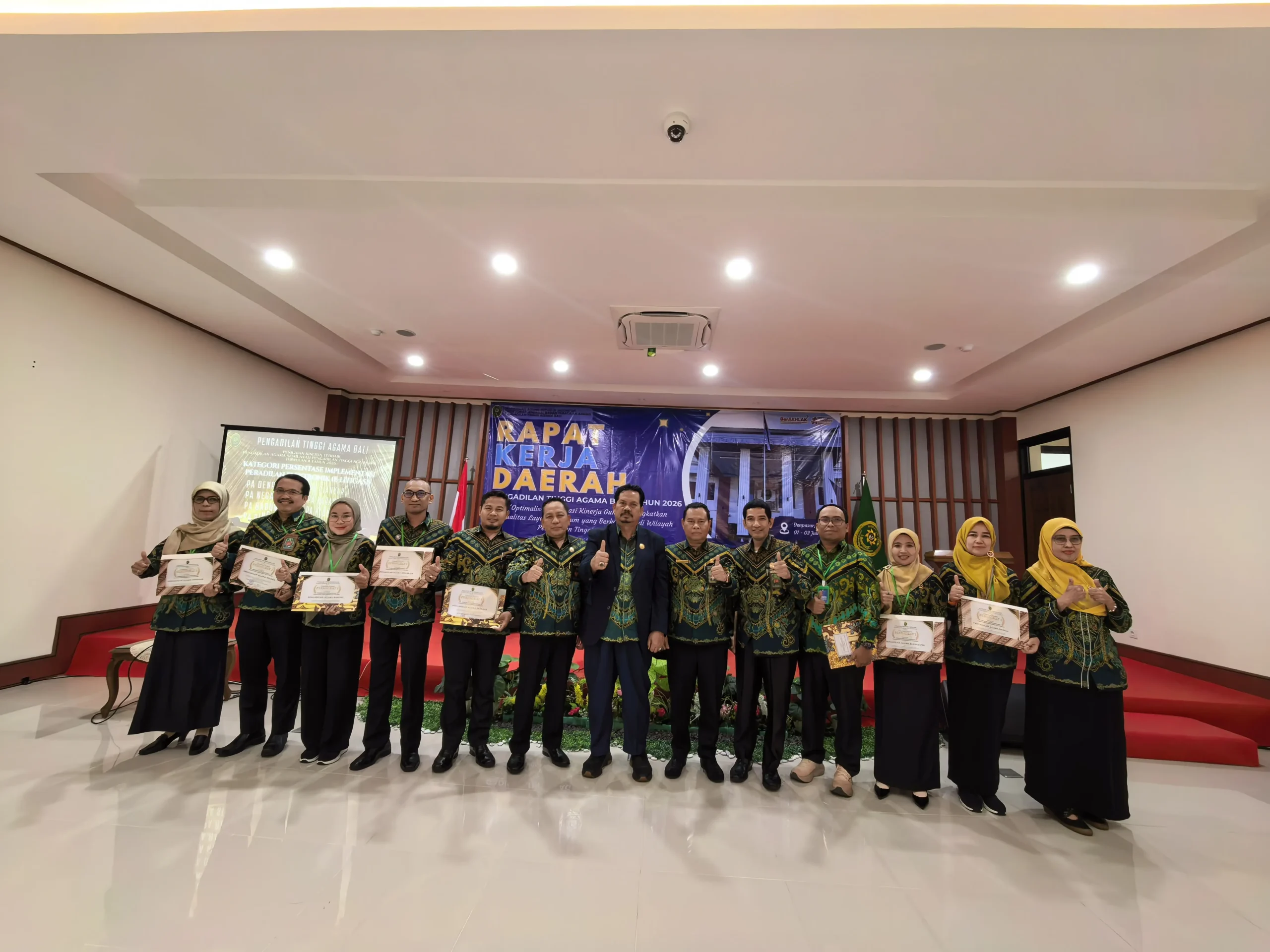 Rakerda Pengadilan Tinggi Agama Bali Tahun 2026 Resmi Ditutup, Perkuat Komitmen Tingkatkan Kinerja dan Pelayanan Peradilan